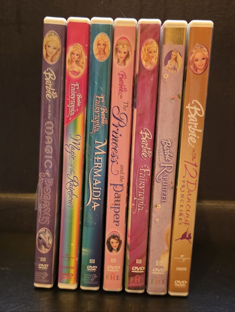 Barbie DVD Lot 7 Movies Princess and the Pauper Fairytopia Trilogy Y2K Vintage